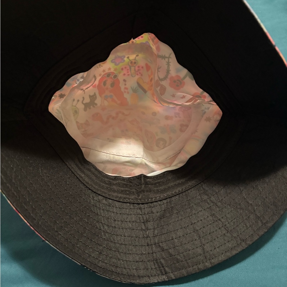 Pink Multicolor Printed Bucket Hat - Women - Picture 3 of 8